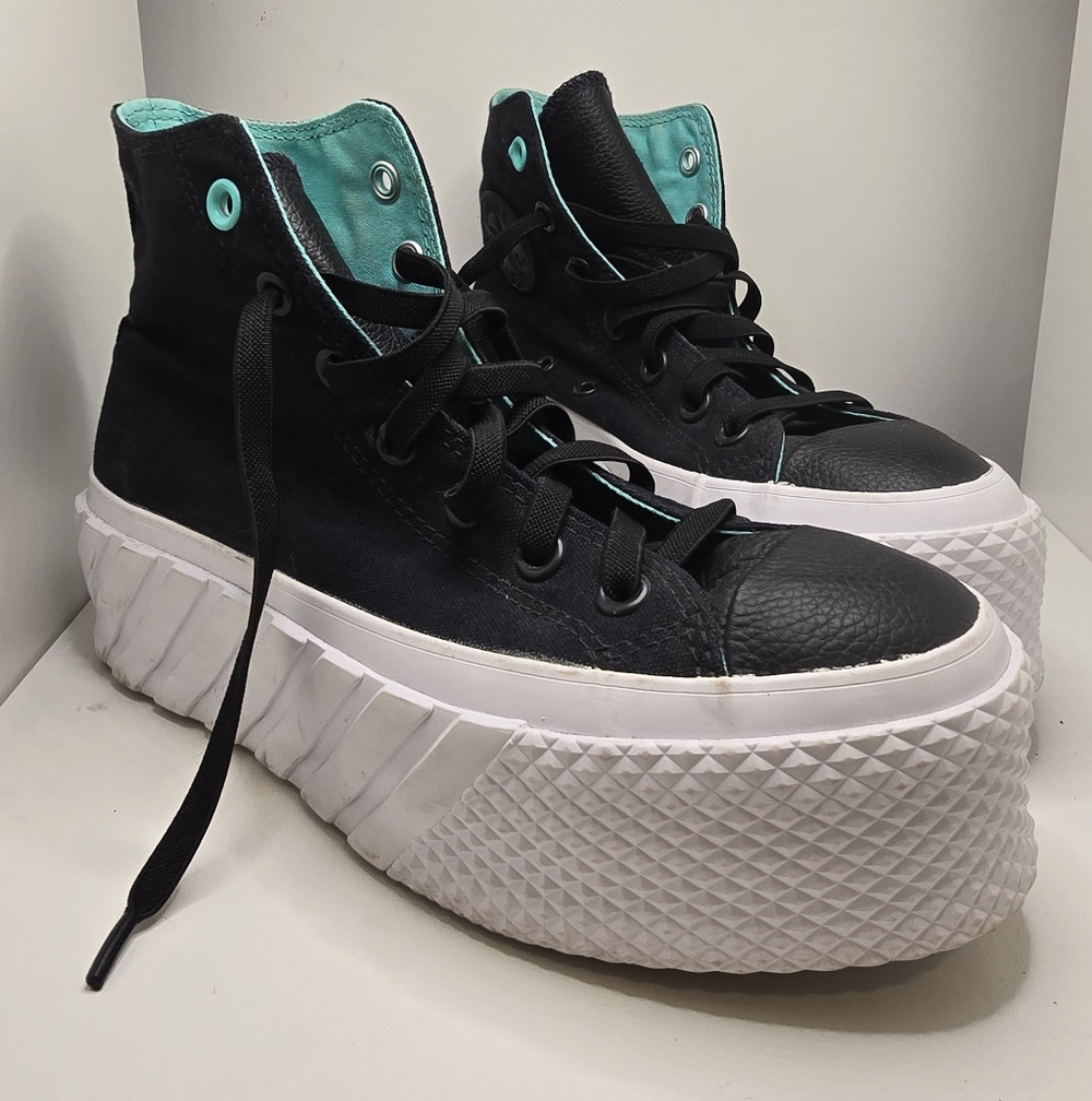 Converse High-Top Platform Leather/canvas Mint Lining